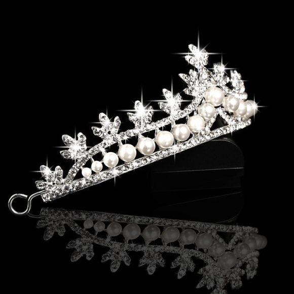 Bridal Pearl Crown Jewelry Hair Accessories - Image 2