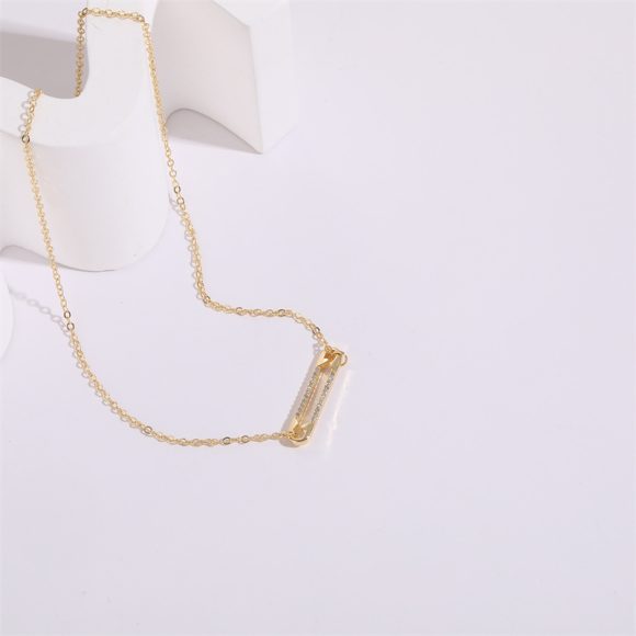 Pin Zircon Pendant Clip Personalized Design Versatile 14k Necklace - Image 4