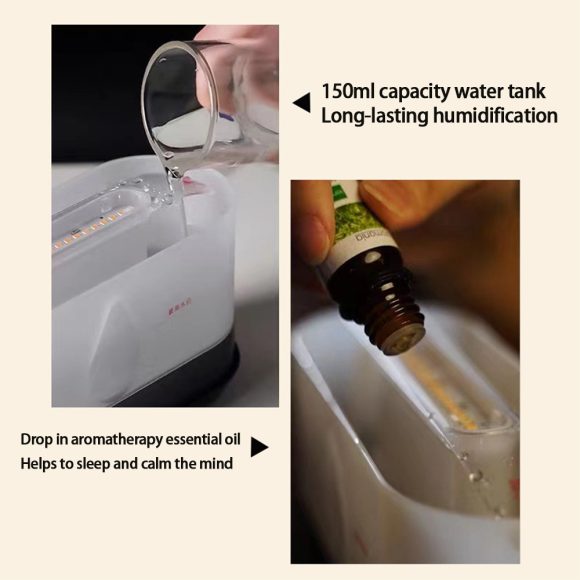Flame Humidifier Bluetooth Remote Control LED Light Aromatherapy Humidifier Customized 150ml Flame Aromatherapy Machine - Image 4