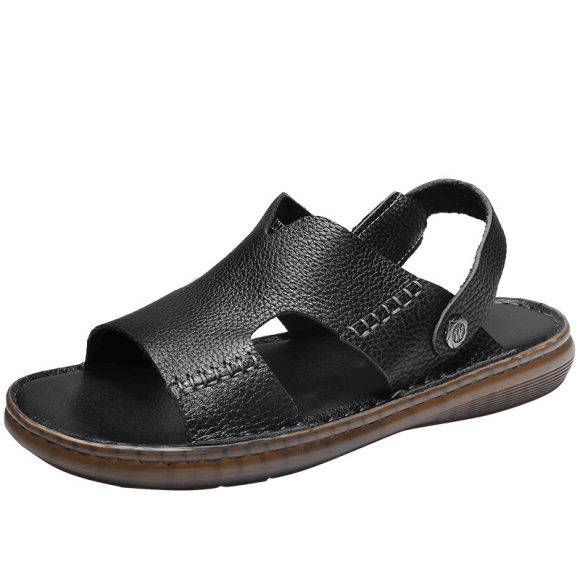 Men's Sandals Dual-use Cowhide Soft Bottom Beach Shoes - Image 3
