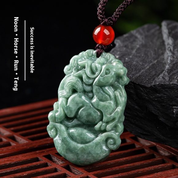 Natural A Cargo Jade Zodiac Rat Ox Tiger Rabbit Dragon Snake Horse And Sheep Monkey Chicken Dog Pig Jade Pendant Ornaments Wholesale - Image 2