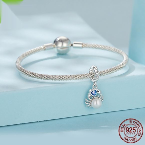 Crab Pearl Pendant S925 Silver Bead Accessories - Image 3