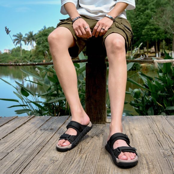 Sandals Men's Summer Outdoor New Flow Anti-driving Dual-use Casual Beach Slippers - Image 6