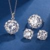 Three-piece Set Colored Gems Set Rings High-end Luxury All-matching Women