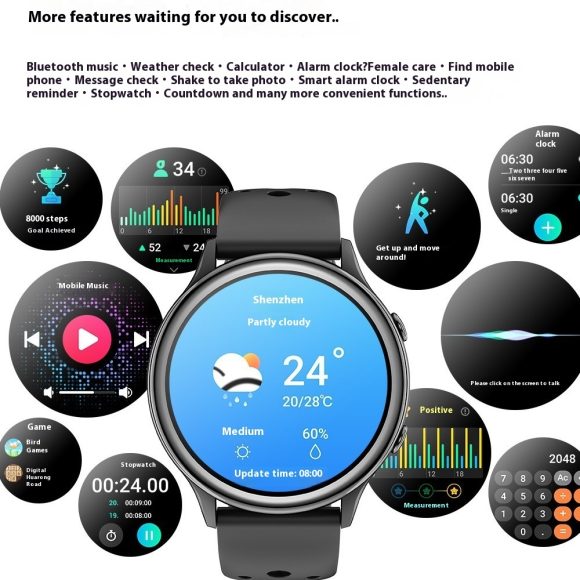 Bluetooth Calling Heart Rate Sleep Monitoring Watch - Image 10