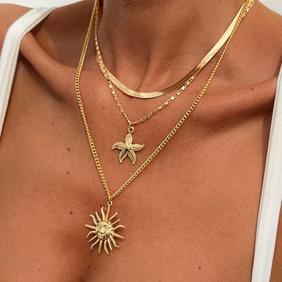 Exaggerated Face Sun Alloy Ring Suit Vacation Beach Geometric Adjustable Ring - Image 9