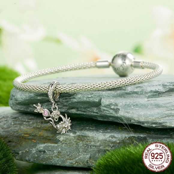 Fantasy Pattern Violin Pendant Sterling Silver - Image 3