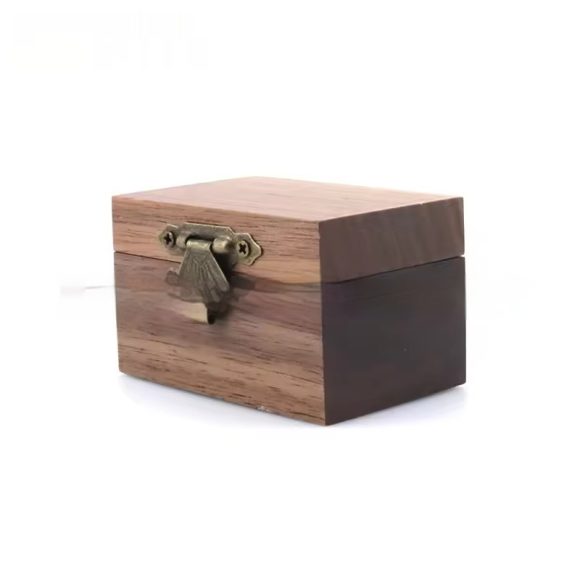 Walnut Wooden Engagement Ring Box