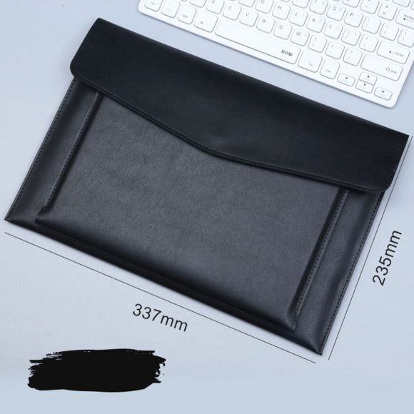 A4 File Bag Contains Large Capacity Double-layer Leather Protective Sleeve - Image 4