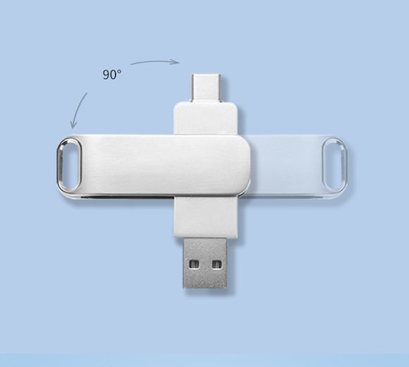 Mobile USB Drive Wholesale Rotating Metal Computer Cellphone Dual-use Fast Transmission - Image 5