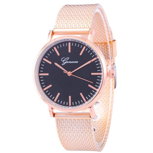 Geneva Watch Dial Plate Mesh Belt Female Minimalist Thin - Image 10