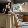 Autumn And Winter New Pointed Toe Chunky Heel Pantyhose Boots - Image 6