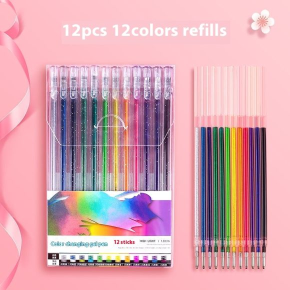 Shiny Crystal Gel Pen Fluorescent Pen Set - Image 3