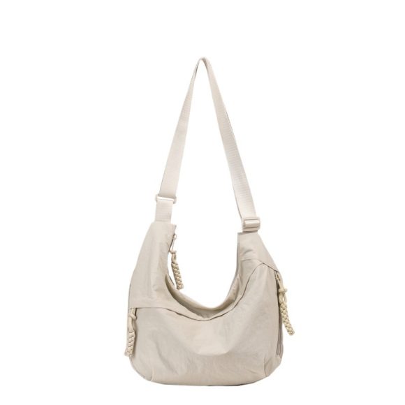 Washed Wrinkled Nylon Shoulder Travel Messenger Bag - Image 8
