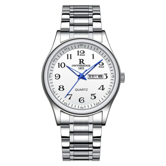 All-steel Double Calendar Middle-aged And Elderly Men's Watch - Image 5