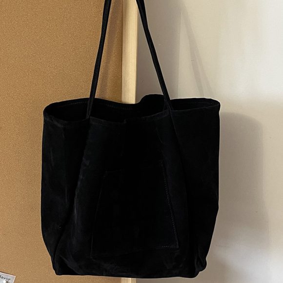 Autumn And Winter Large Capacity Suede Idle Style Shoulder Bag Versatile Handheld Shopping Bag - Image 7