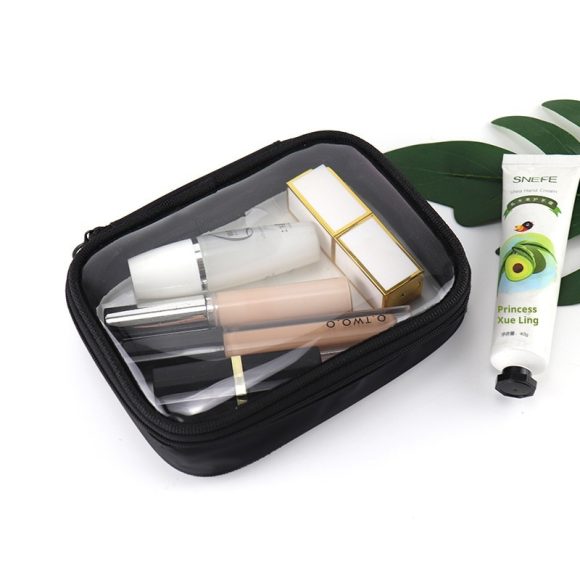 Cosmetic Transparent Waterproof Portable Large Capacity Carrying Travel Wash Bag - Image 4
