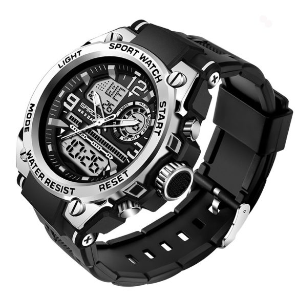 Trendy Cool Multi-functional Double Display Electronic Watch - Image 6