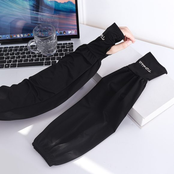 Viscose Fiber Oversleeve Sun Protection Thin Loose Gloves Sleeves - Image 9