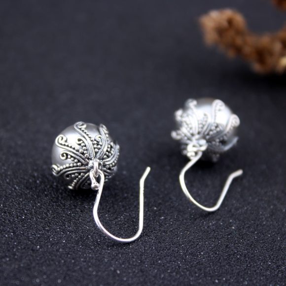 Retro Ethnic Style Shell Pearl Earrings Women - Image 4