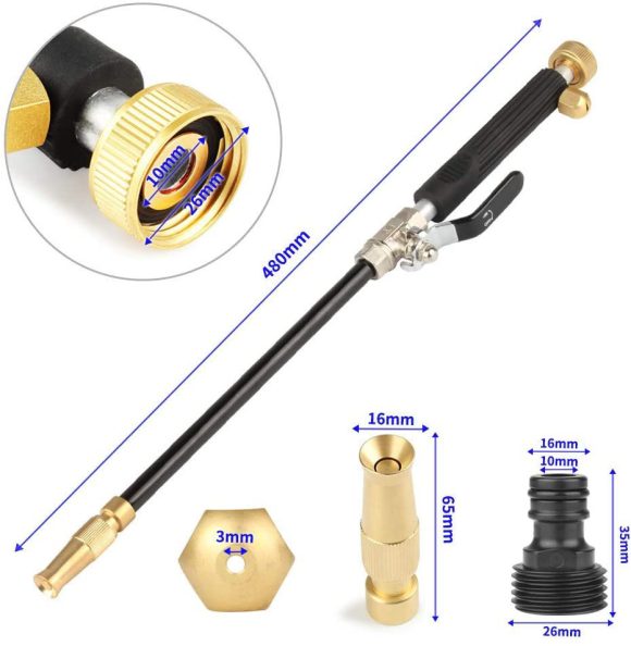 High Pressure Adjustable Nozzle Garden Car Wash Water Gun - Image 2