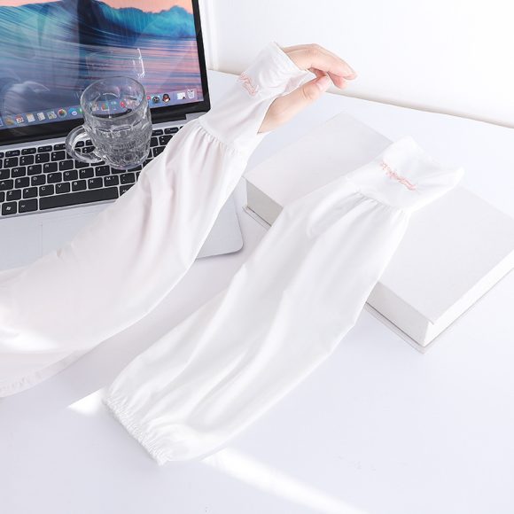 Viscose Fiber Oversleeve Sun Protection Thin Loose Gloves Sleeves - Image 5