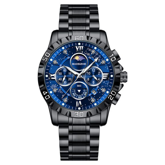 Automatic Non-mechanical Watch Steel Belt Waterproof Quartz Watch Men's Watch - Image 5