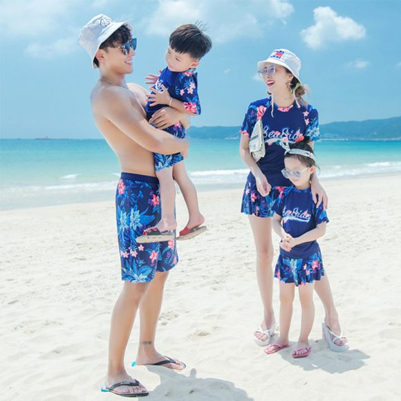 Children's Swimsuit Parent-child Outfit A Family Of Three And Four New Model - Image 4