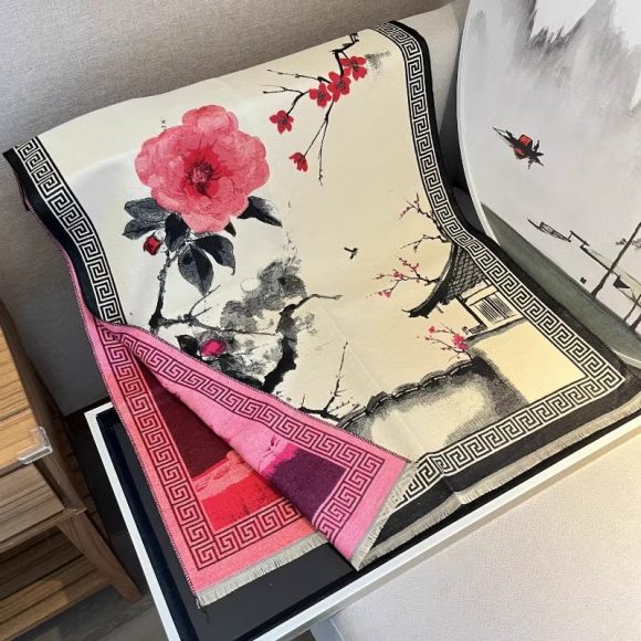 Chinese Aesthetic Ink Painting Shawl Outer Match Autumn And Winter Warm Scarf - Image 2