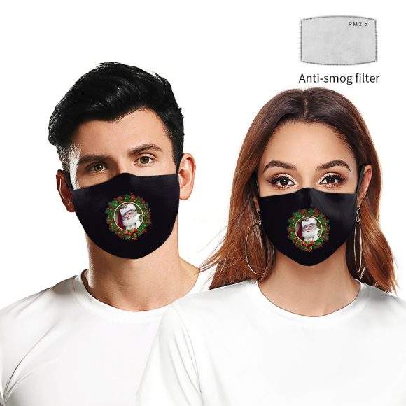 Christmas Red Digital Printing Double-layer Dust Mask - Image 6