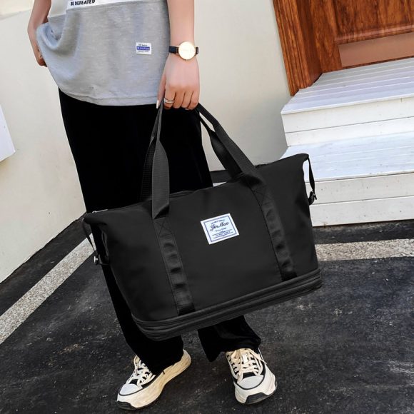 Travel Bag Large Capacity Double Expansion Portable Sports Gym Bag Student Luggage Bag Storage Bag - Image 7