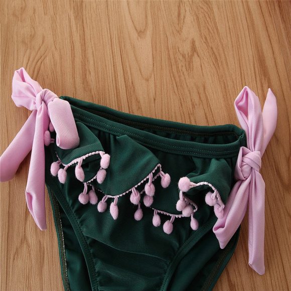 Summer Girl's Swimsuit Suit Fashion Girl's Color Matching Swimsuit - Image 2