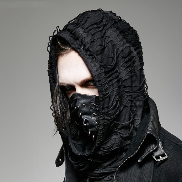 Rock Field CS Spike Unisex Punk Rope Leather Mask - Image 5