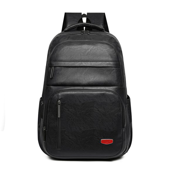 PU Soft Leather Backpack Large Capacity Men - Image 4