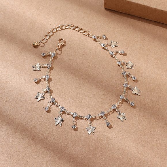 Butterfly Tassel Anklet Colorful Oil Necklace Flowers Leaves - Image 10