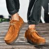 Outdoor Versatility For Traveling Suede British Style Leather Sneakers - Image 7