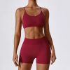 Seamless Beauty Back Yoga Clothes Running Quick-drying Tight Sports Fitness Clothes Suit Women - Image 8