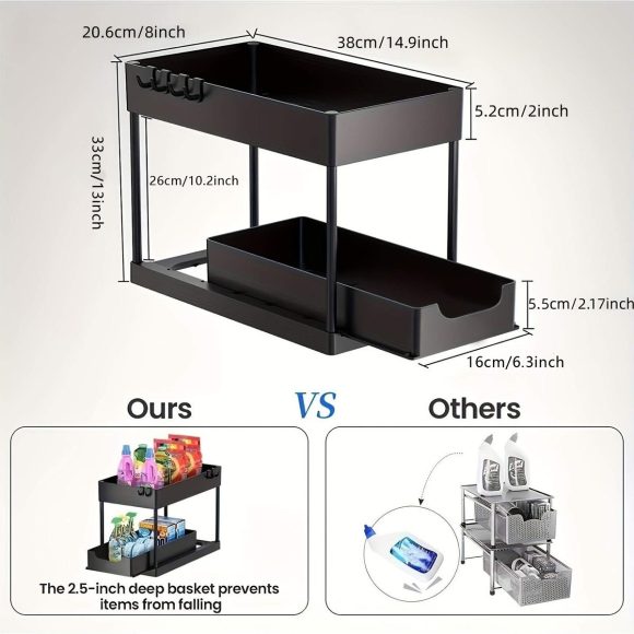 Table Pull-out Storage Rack Easy To Disassemble And Clean Storage Rack - Image 2