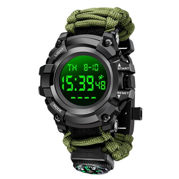 Double Display Electronic Watch Whistle Ignition Compass Thermometer Watch Men - Image 6