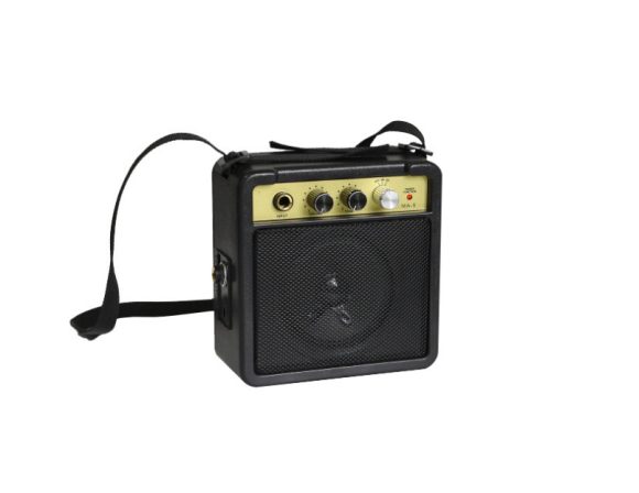 Portable Electric Wooden Guitar Audio Amplifier Mini Playing And Singing Retro Roadshow - Image 5