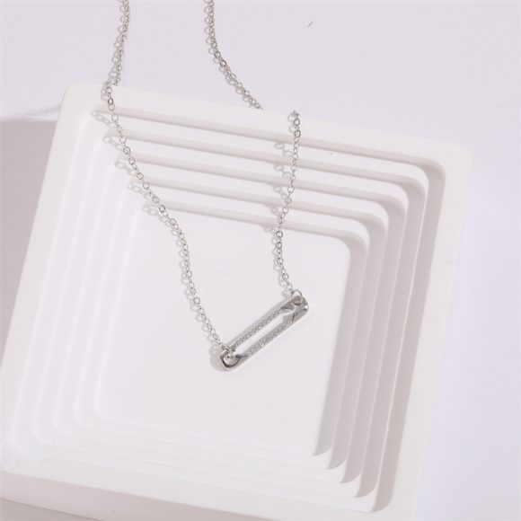 Pin Zircon Pendant Clip Personalized Design Versatile 14k Necklace - Image 5