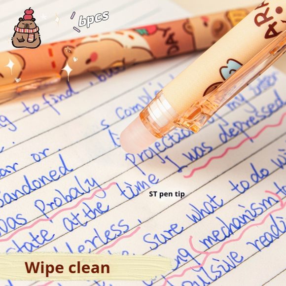 Capabala Side Press Erasable Pen Good-looking Cute Pressing Pen Student Easy Friction Press Gel Pen - Image 4