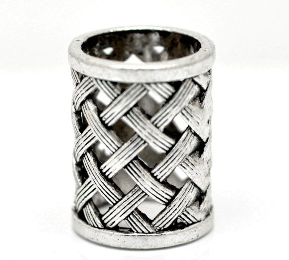 Ornament Accessories Large Hole Beads Ancient Silver Hollow Carved - Image 8