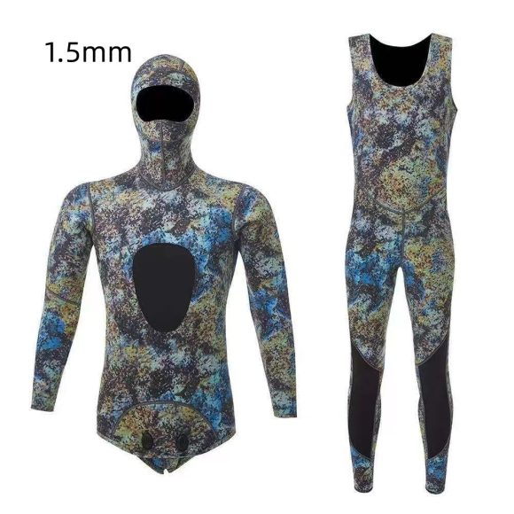 Split Diving Suit Split Men's Hooded Cold-proof Warm Surfing Suit Diving Suit Long Sleeve - Image 2