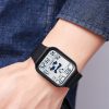 New Square Polychrome Panda Male And Female Students Waterproof Multifunctional Sports Waterproof Net Red Electronic Watch - Image 4