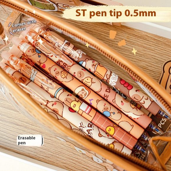 Capabala Side Press Erasable Pen Good-looking Cute Pressing Pen Student Easy Friction Press Gel Pen - Image 3
