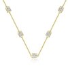 Simple Gold-plated S925 Sterling Silver CZ Zircon Rectangle Women's Suit Jewelry - Image 4