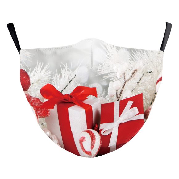 Snowflake Christmas Red Digital Printing Double-layer Dust Mask - Image 6