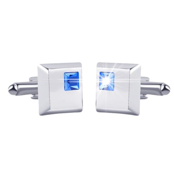 Alloy Spot Drill Fashion Men's Square Cufflinks - Image 5