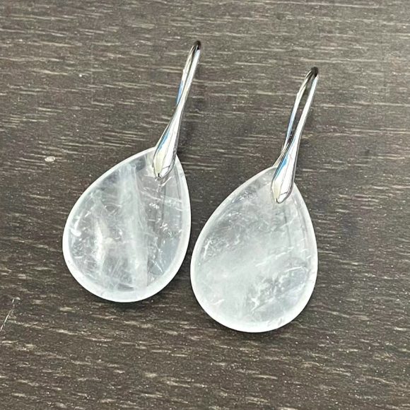 Natural Crystal Water Drop Earrings Women - Image 2
